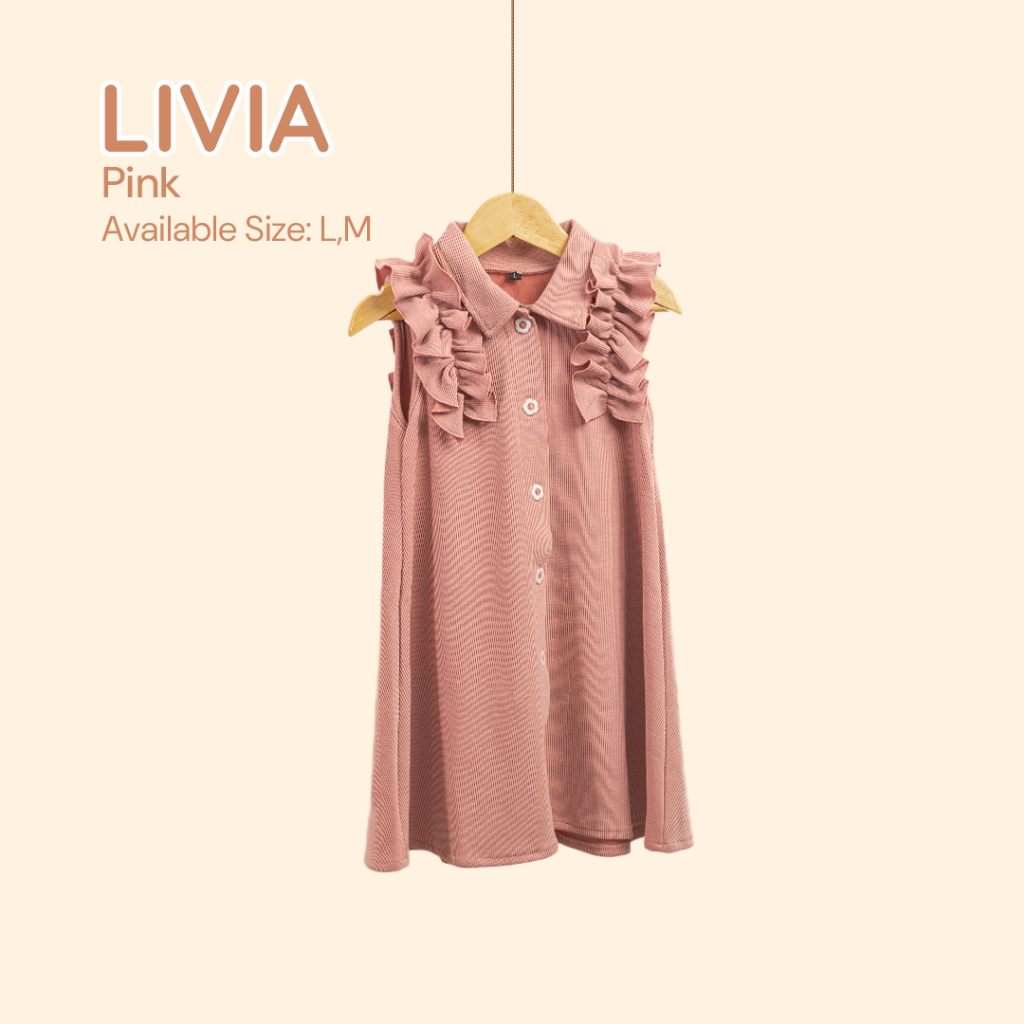 Circle Kidz Livia Dress| Setelan Anak Perempuan Rib Knit Adem untuk Baju Harian