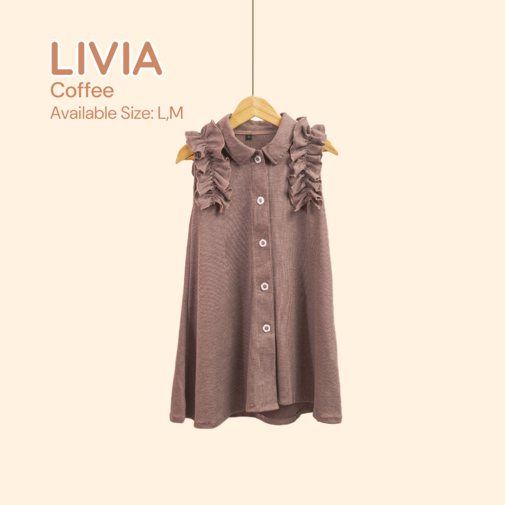 Circle Kidz Livia Dress| Setelan Anak Perempuan Rib Knit Adem untuk Baju Harian