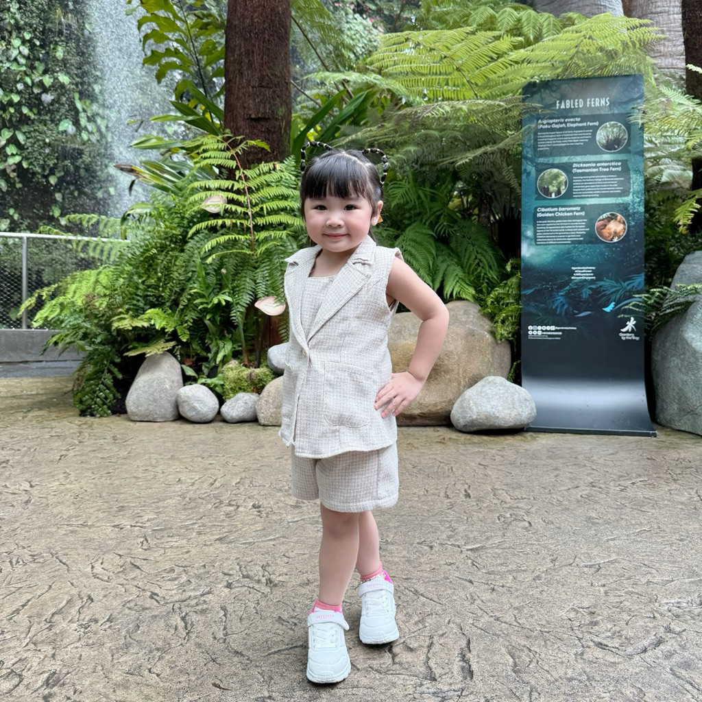 CELVEkids - Stelan Alyssa Set Baju Celana Anak Perempuan Korean style Tweed 3in1 usia 1-6th