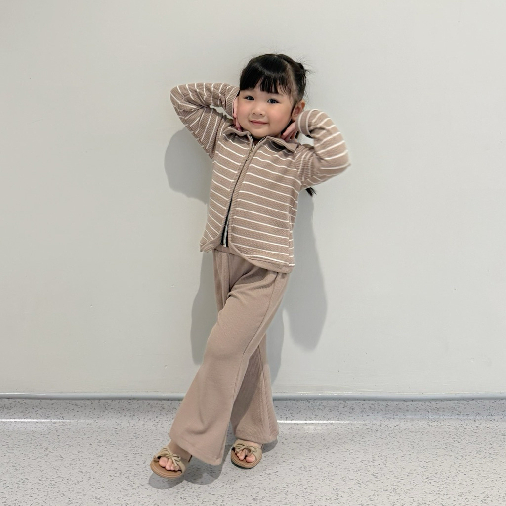 CELVEkids - Stelan Althea Set Baju celana Anak Perempuan Korean style Bahan knit usia 1-8th