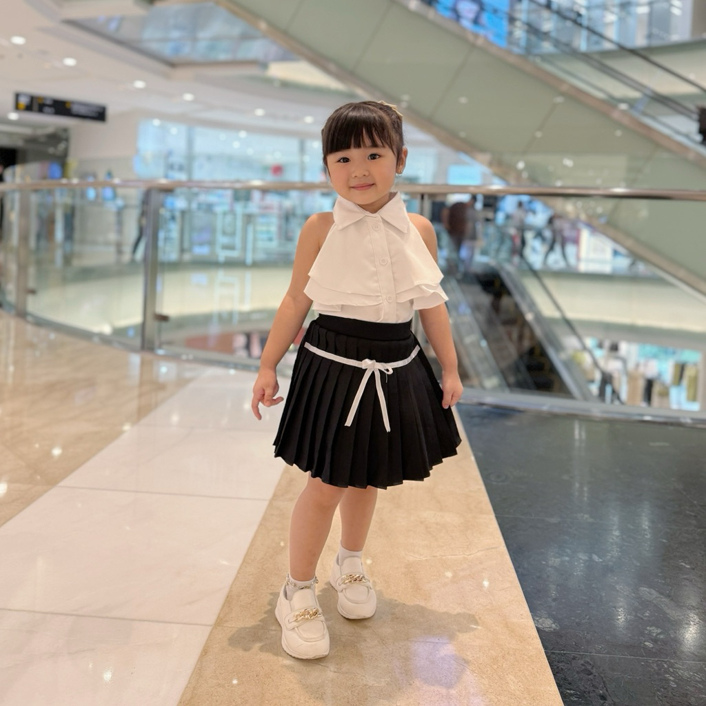 CELVEkids - Stelan Elyza Set Baju rok celana Anak Perempuan Korean style semiwool usia 1-8th