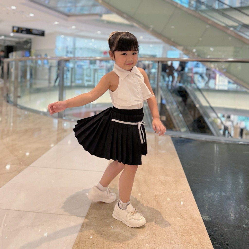 CELVEkids - Stelan Elyza Set Baju rok celana Anak Perempuan Korean style semiwool usia 1-8th