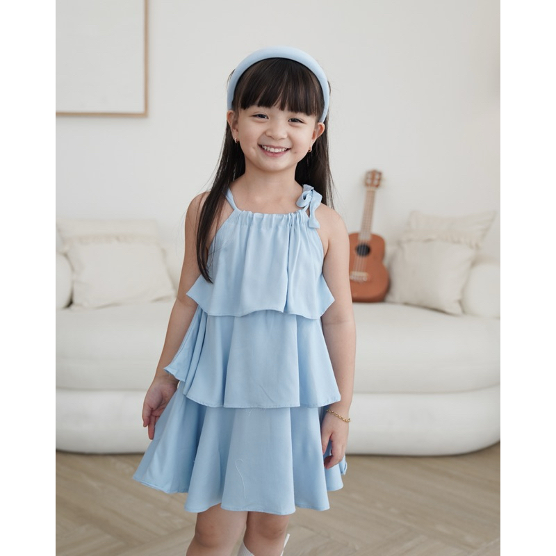 CELVEkids - Riley Dress Baju Rok Anak Perempuan Korean style Bahan Twill Rayon usia 1-6th
