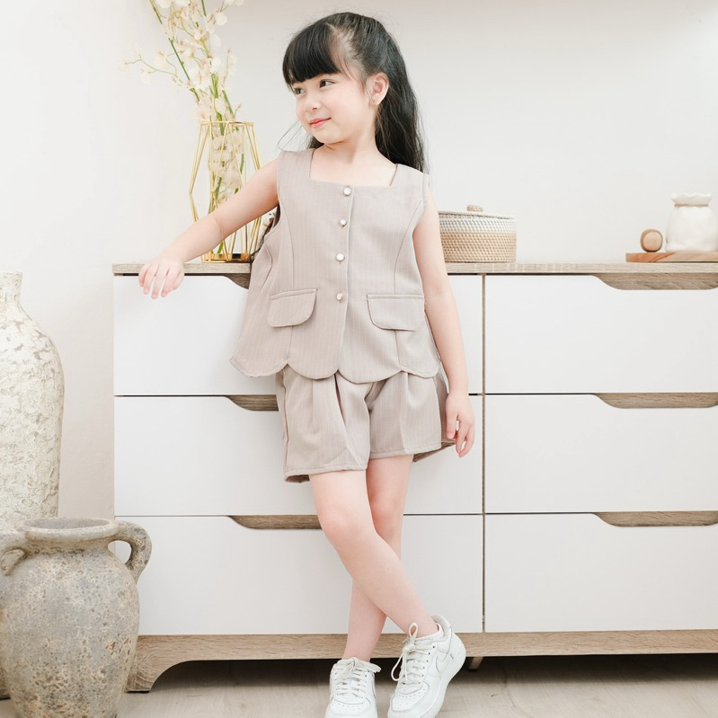 CELVEkids - Stelan Elise Set Baju celana Anak Perempuan Korean style semiwool usia 1-6th