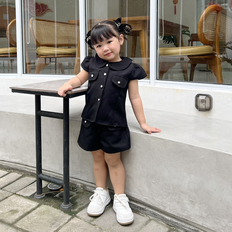 CELVEkids - Stelan Evelyn Set Baju Rok Anak Perempuan Korean style semiwool usia 1-6th