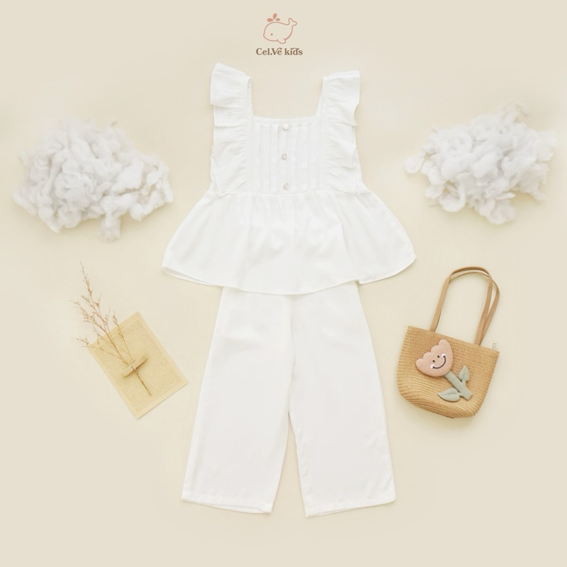 CELVEkids - Stelan Emma Set Baju Rok Anak Perempuan Korean style Bahan rayon twill usia 1-6th