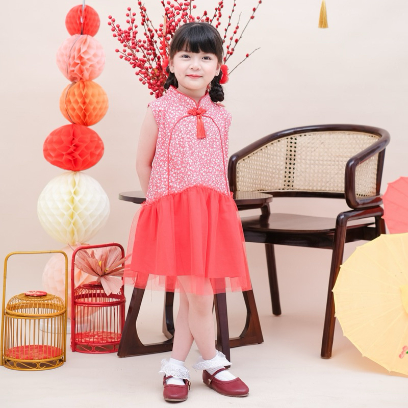 CELVEkids - GUI YING Dress CNY Rok Anak Perempuan Korean style Bahan cotton usia 1-6th