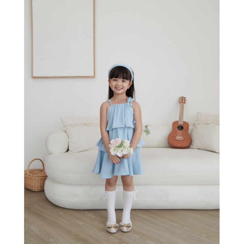 CELVEkids - Riley Dress Baju Rok Anak Perempuan Korean style Bahan Twill Rayon usia 1-6th