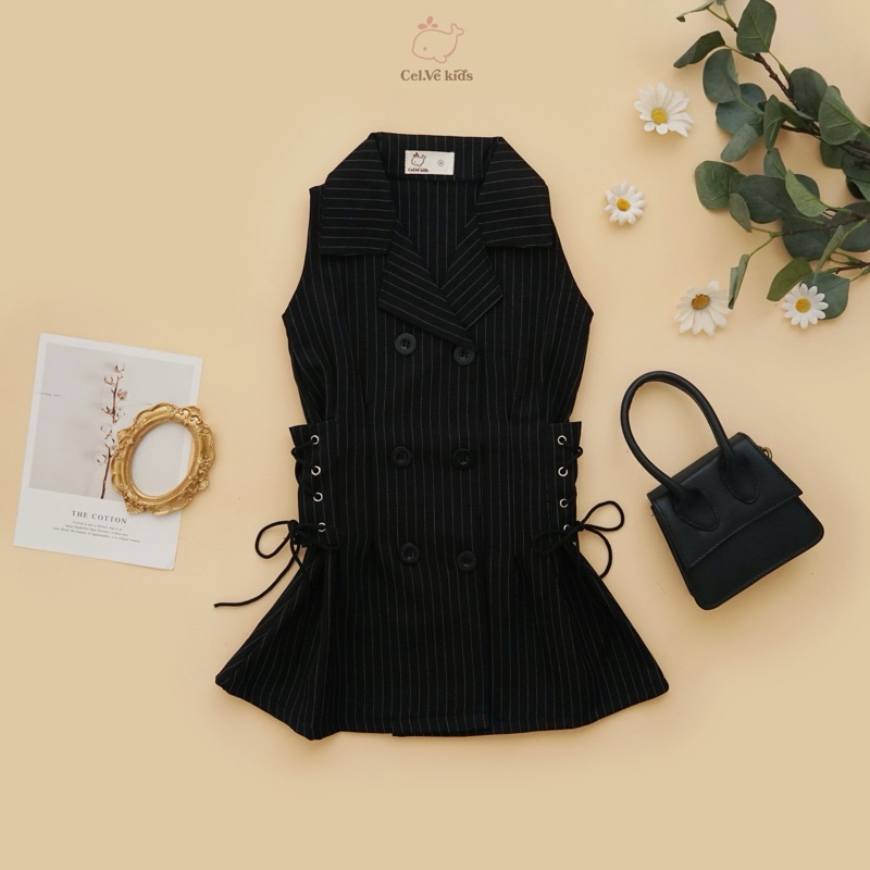 CELVEkids - Elleanor Dress Anak Perempuan Korean style semiwool usia 1-6th