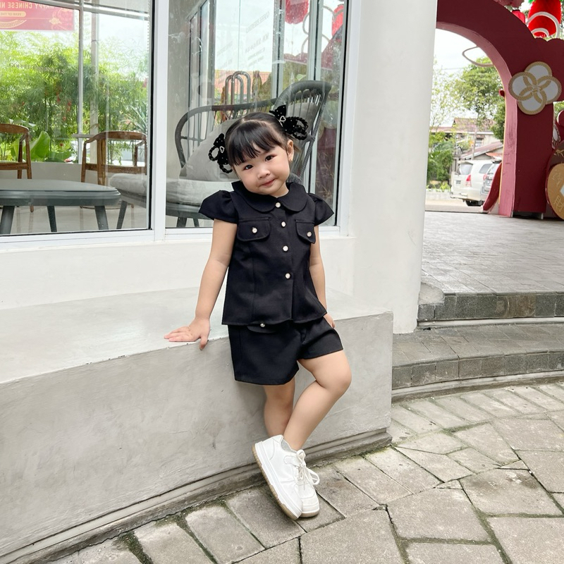 CELVEkids - Stelan Evelyn Set Baju Rok Anak Perempuan Korean style semiwool usia 1-6th