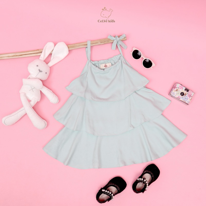 CELVEkids - Riley Dress Baju Rok Anak Perempuan Korean style Bahan Twill Rayon usia 1-6th