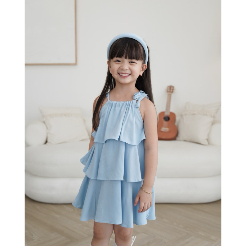 CELVEkids - Riley Dress Baju Rok Anak Perempuan Korean style Bahan Twill Rayon usia 1-6th