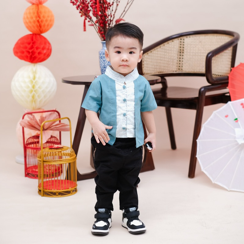 CELVEkids - Atasan top LONG WEI CNY Anak laki laki Korean style Bahan cotton usia 1-6th