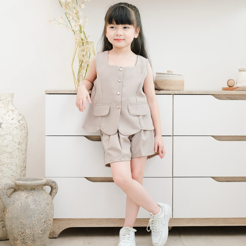 CELVEkids - Stelan Elise Set Baju celana Anak Perempuan Korean style semiwool usia 1-6th