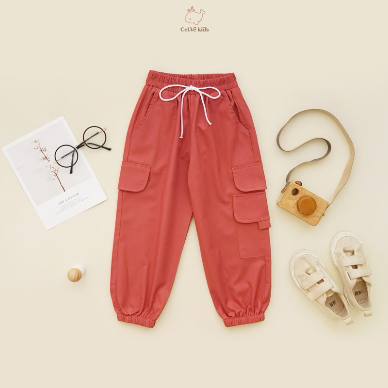 CELVEkids - Pants Isabel Celana Jogger Anak Perempuan Korean style Bahan Katun twill usia 1-6th