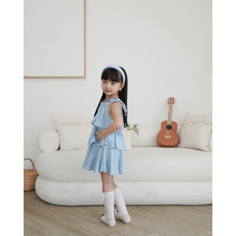 CELVEkids - Riley Dress Baju Rok Anak Perempuan Korean style Bahan Twill Rayon usia 1-6th