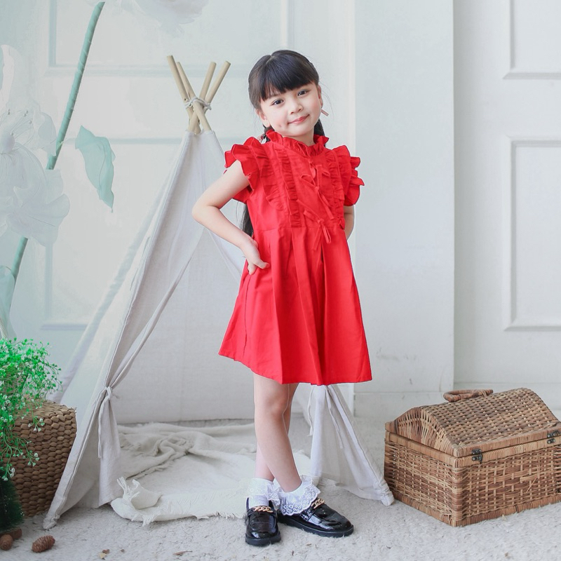 CELVEkids - Beverly Dress Baju Rok Anak Perempuan Korean style Bahan cotton usia 1-6th