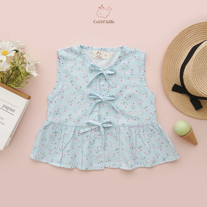 CELVEkids - Gloria Atasan Anak Perempuan Korean style Bahan Katun Jepang usia 1-6th