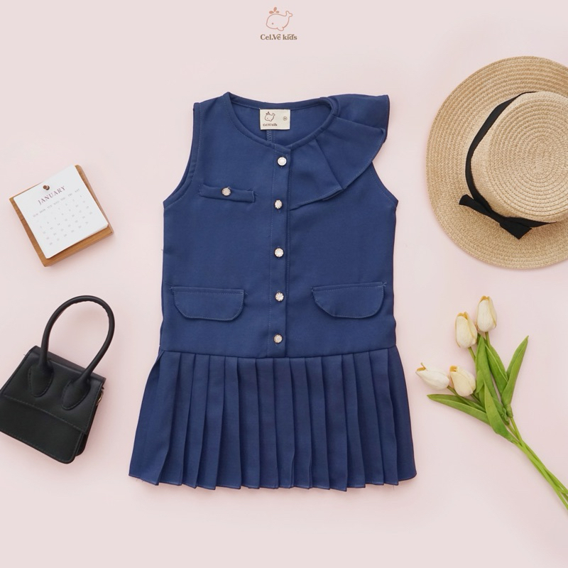 CELVEkids - Monalissa Dress Baju Anak Perempuan Korean style semiwool usia 1-6th