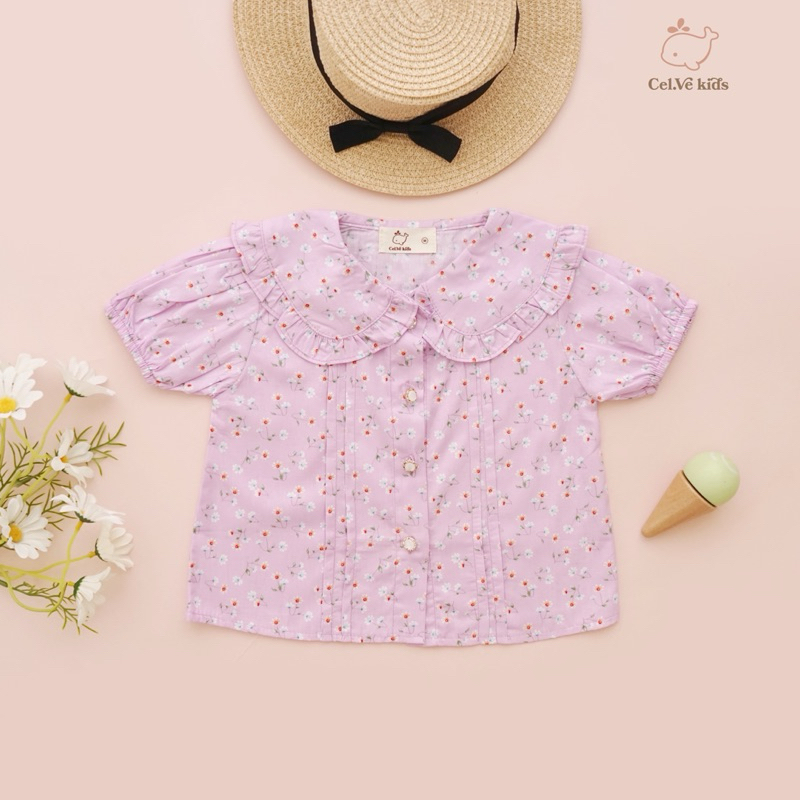 CELVEkids - Fiona Atasan Anak Perempuan Korean style Bahan Katun Jepang usia 1-6th