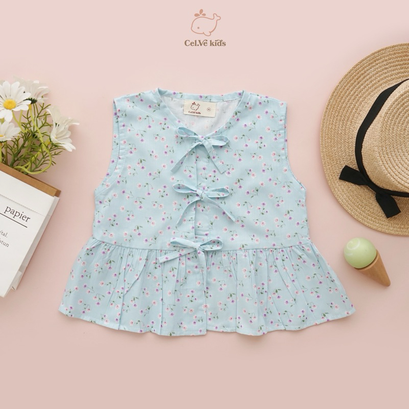 CELVEkids - Gloria Atasan Anak Perempuan Korean style Bahan Katun Jepang usia 1-6th