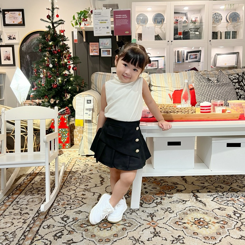 CELVEkids - Skort Agatha Rok Celana Anak Perempuan Korean style semiwool usia 1-6th