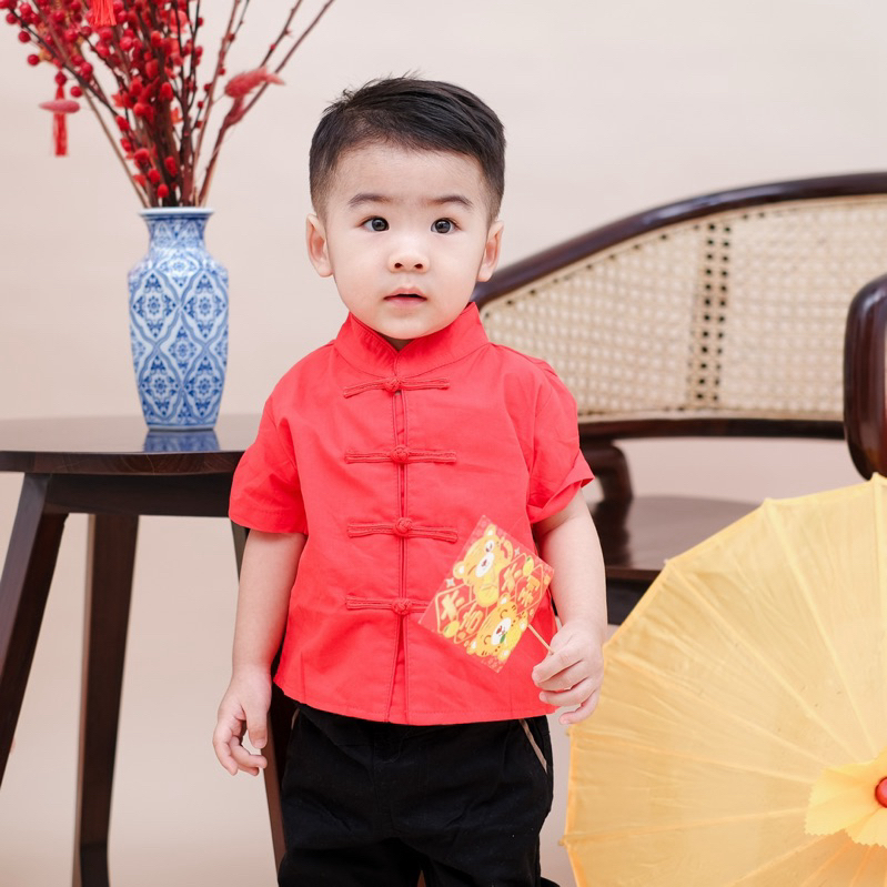 CELVEkids - Atasan top JUN JIE CNY Anak laki laki Korean style Bahan cotton usia 1-6th