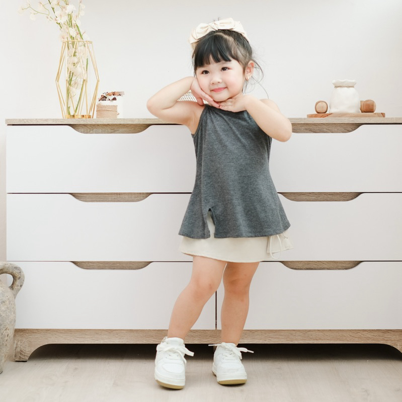 CELVEkids - Top Charlene Atasan blouse Anak Perempuan Korean style Bahan knit usia 1-6th