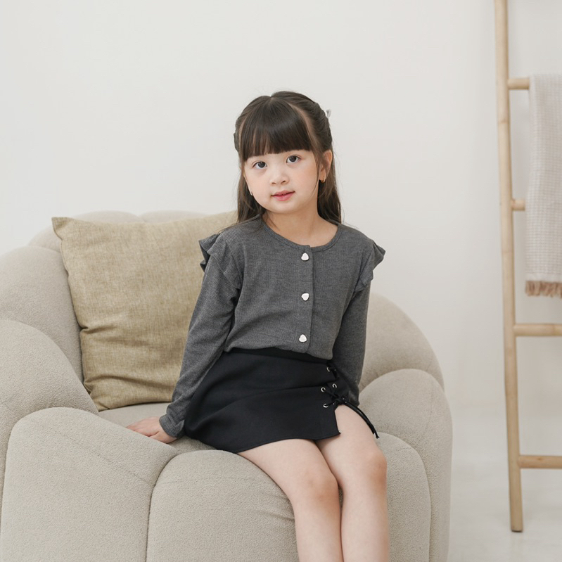 Celvekids - Top Cardigan Lovely Atasan Blouse Anak Perempuan Korean Style Bahan Knit Usia 1-6th