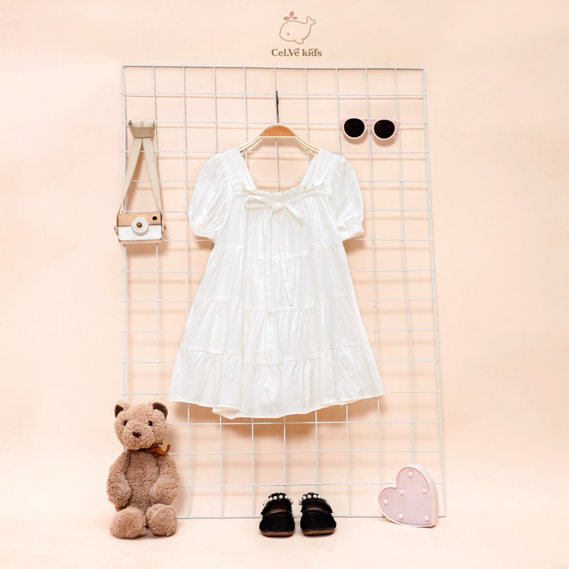 CELVEkids - Naomi Dress Baju Rok Anak Perempuan Korean style Bahan Twill Rayon usia 1-6th