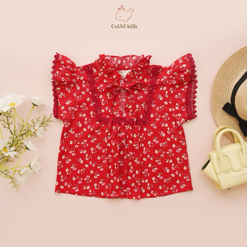 CELVEkids - Clara Atasan Anak Perempuan Korean style Bahan Katun Jepang usia 1-6th