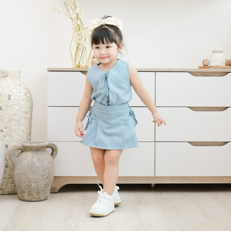 CELVEkids - Stelan Joanna Set Baju Rok Anak Perempuan Korean style semiwool usia 1-6th