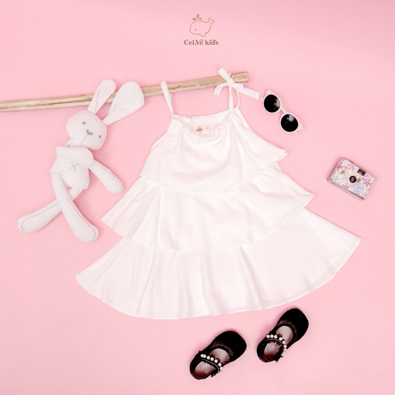 CELVEkids - Riley Dress Baju Rok Anak Perempuan Korean style Bahan Twill Rayon usia 1-6th
