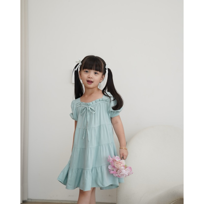 CELVEkids - Naomi Dress Baju Rok Anak Perempuan Korean style Bahan Twill Rayon usia 1-6th