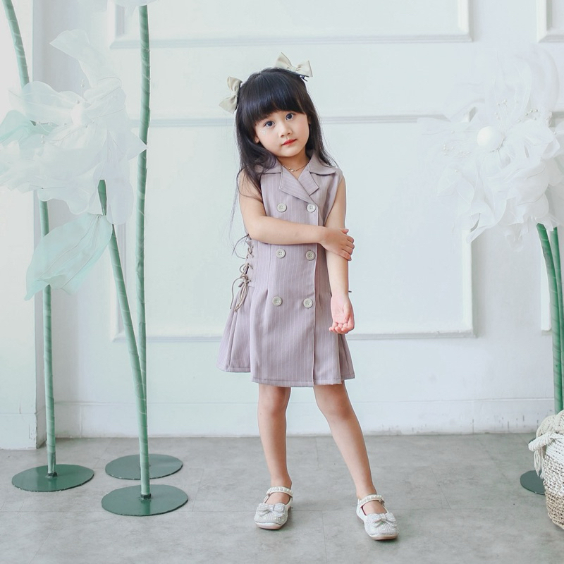 CELVEkids - Elleanor Dress Anak Perempuan Korean style semiwool usia 1-6th