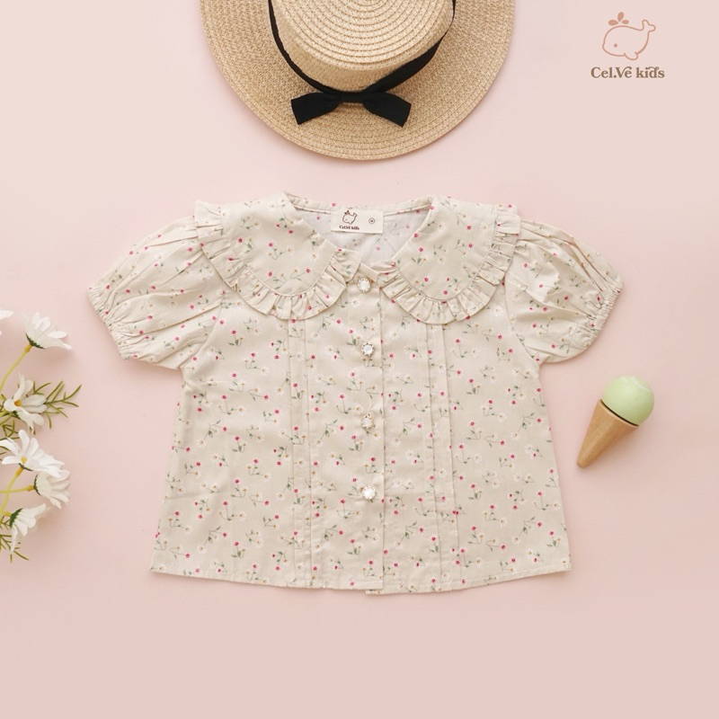 CELVEkids - Fiona Atasan Anak Perempuan Korean style Bahan Katun Jepang usia 1-6th