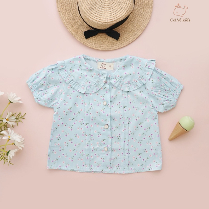 CELVEkids - Fiona Atasan Anak Perempuan Korean style Bahan Katun Jepang usia 1-6th