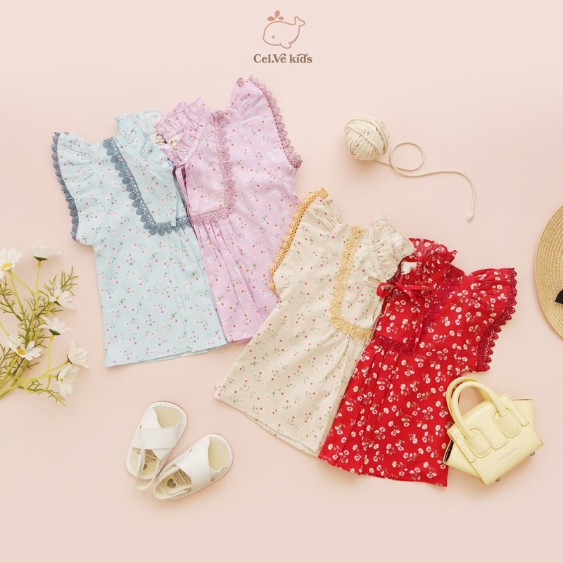 CELVEkids - Clara Atasan Anak Perempuan Korean style Bahan Katun Jepang usia 1-6th
