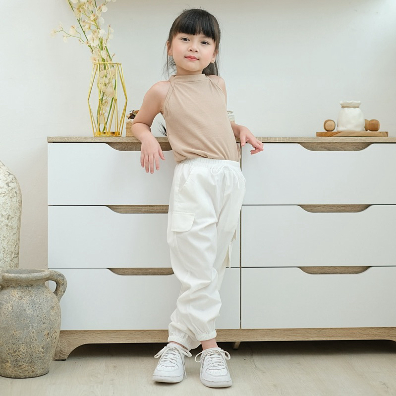 CELVEkids - Pants Isabel Celana Jogger Anak Perempuan Korean style Bahan Katun twill usia 1-6th
