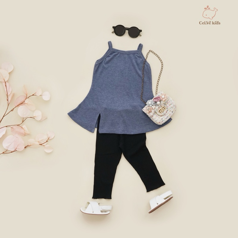 CELVEkids - Top Charlene Atasan blouse Anak Perempuan Korean style Bahan knit usia 1-6th