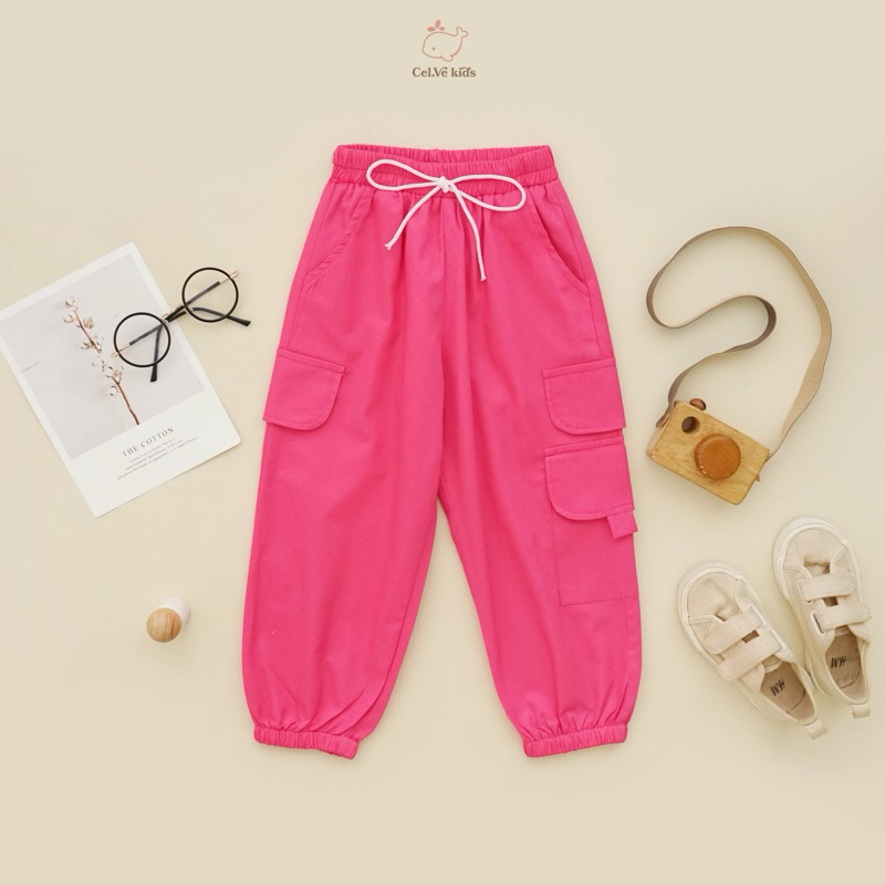 CELVEkids - Pants Isabel Celana Jogger Anak Perempuan Korean style Bahan Katun twill usia 1-6th