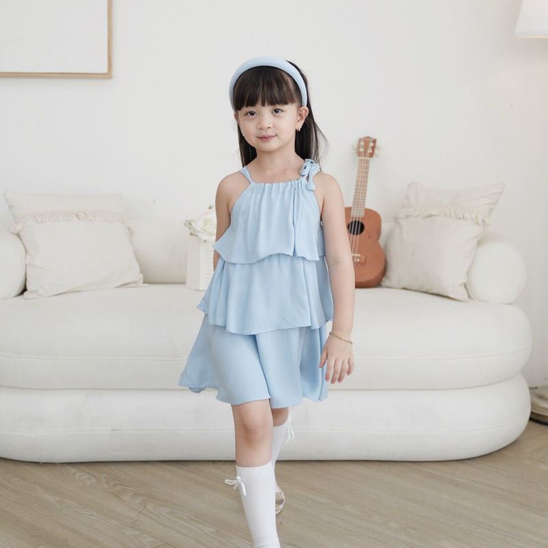 CELVEkids - Riley Dress Baju Rok Anak Perempuan Korean style Bahan Twill Rayon usia 1-6th