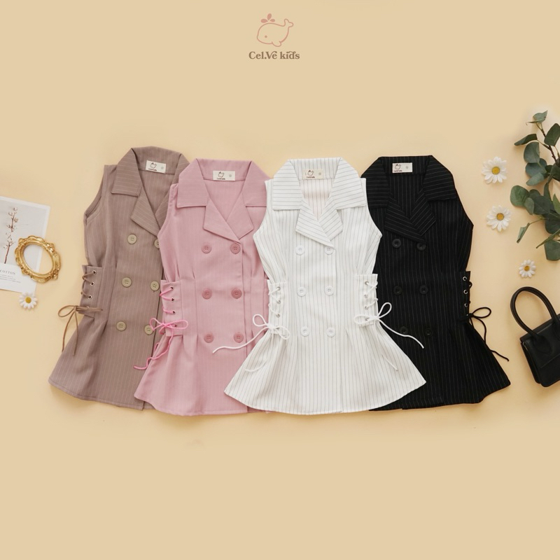 CELVEkids - Elleanor Dress Anak Perempuan Korean style semiwool usia 1-6th