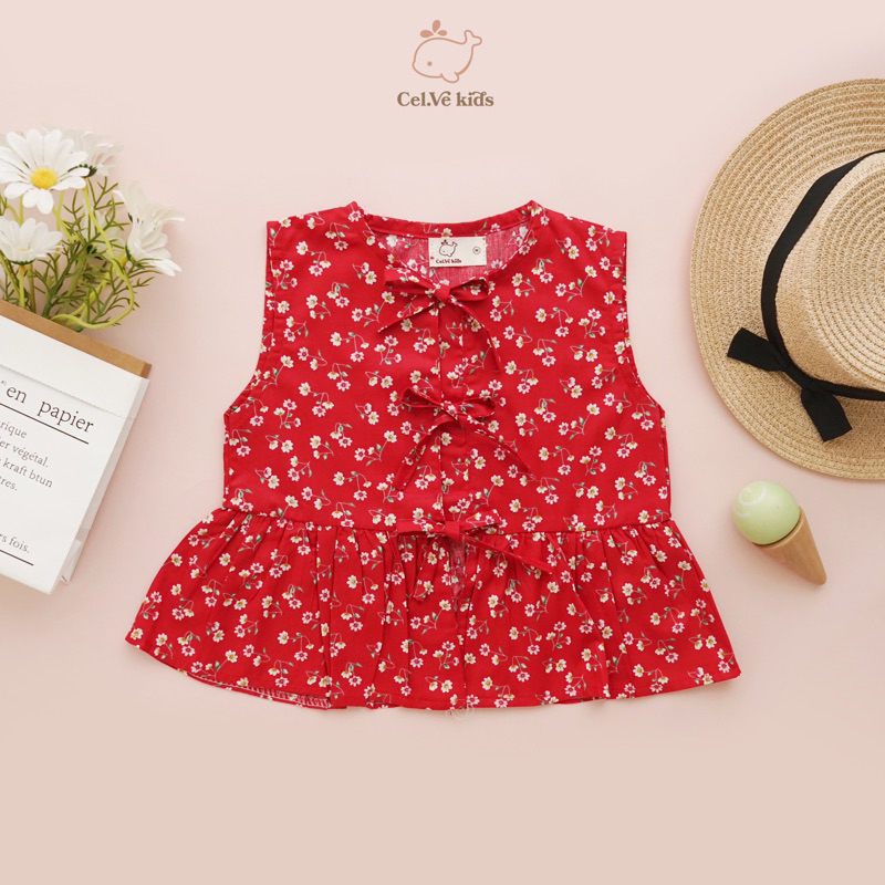 CELVEkids - Gloria Atasan Anak Perempuan Korean style Bahan Katun Jepang usia 1-6th