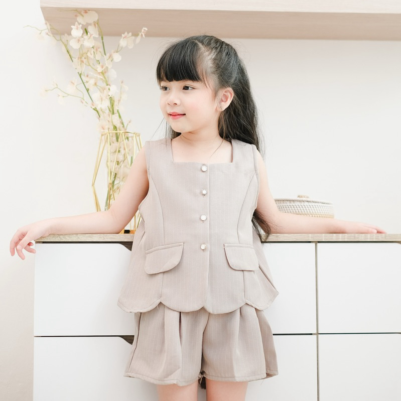 CELVEkids - Stelan Elise Set Baju celana Anak Perempuan Korean style semiwool usia 1-6th