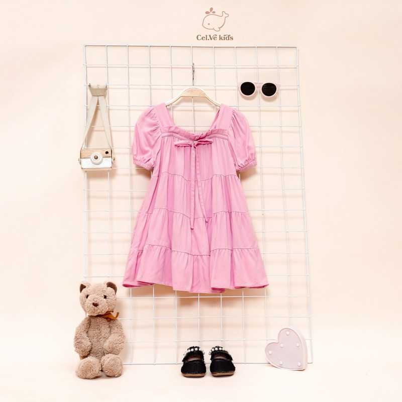 CELVEkids - Naomi Dress Baju Rok Anak Perempuan Korean style Bahan Twill Rayon usia 1-6th