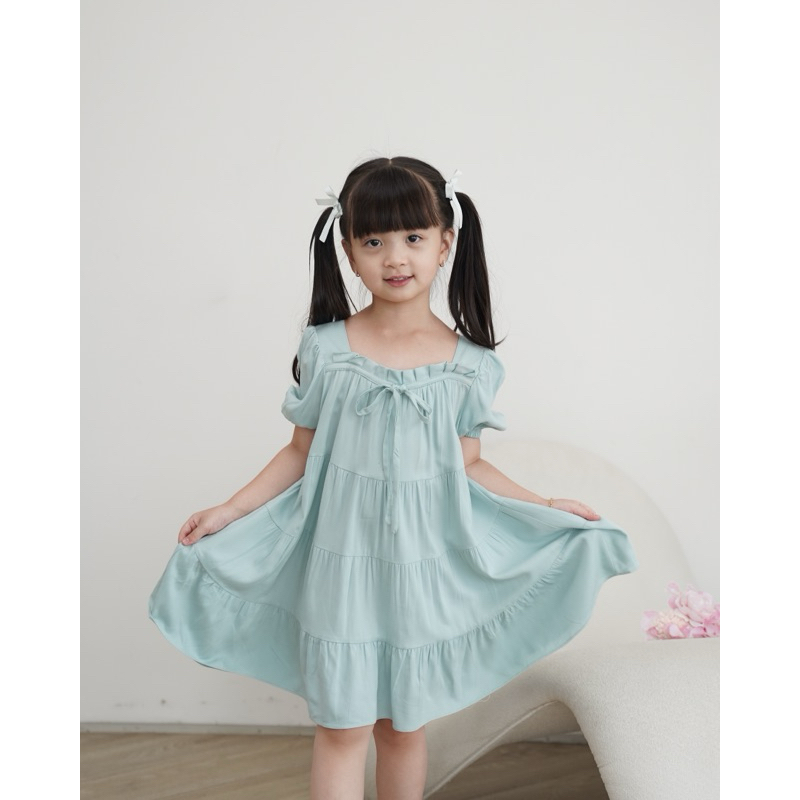 CELVEkids - Naomi Dress Baju Rok Anak Perempuan Korean style Bahan Twill Rayon usia 1-6th