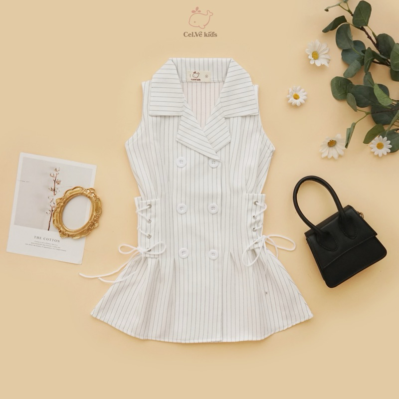 CELVEkids - Elleanor Dress Anak Perempuan Korean style semiwool usia 1-6th