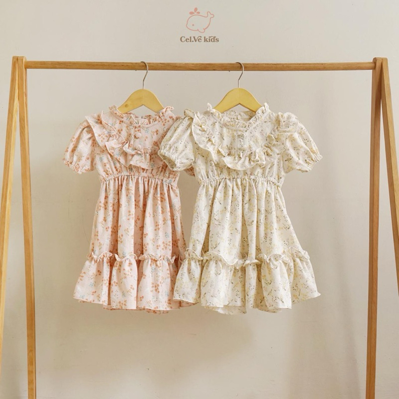 Celvekids - Cassandra Dress Anak Perempuan Korean Style Bahan Crinkle Viscose Motif Usia 1-6th