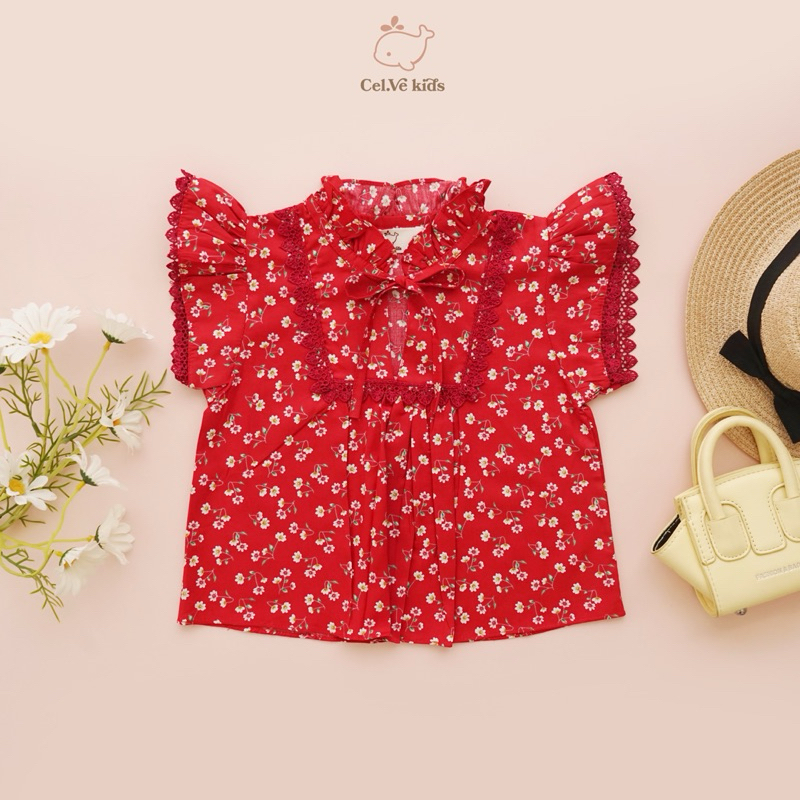 CELVEkids - Clara Atasan Anak Perempuan Korean style Bahan Katun Jepang usia 1-6th
